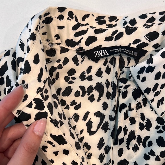 Zara Animal Print Blouse - Picture 3 of 4